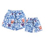 Printed Swimming Shorts for Father and Son