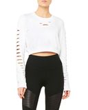 Plain Cotton Ripped Warrior Crop Sweatshirts Factory