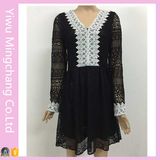 2016 Latest Lace Hollow out Chiffon Club Dress
