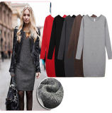 Wholesale Winter Autumn Loose Woolen Sweater Dress Woman Dress