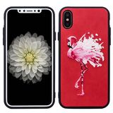 Luxury Flamingo Pattern Embroidery Phone Case for iPhone 6/7/X/8/8plus