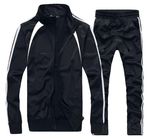 Men Running Stripes Zip Tracksuit Jogging Sport Blank Track Suit