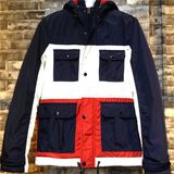 Constrast Hoody Winter Coat Man Padding Jackets with 4 Pockets