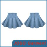 Jean Pleated Ladies Mini Skirt (JC2044)
