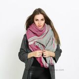 Geometic Jacquard Soft Winter Acrylic Lady Shawl (Hz25)