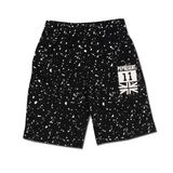 Sports Casual Print Letter Shorts Black Cotton