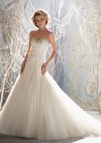 2015 Crystal Beading A-Line Style Bridal Wedding Dresses (WMA3056)