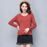 New Design Blank Pullover Style Women Knitting Patterns Sweater