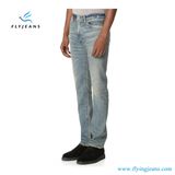 Fashion Slim-Straight Denim Jeans and Distressed Edges for Men by Fly Jeans