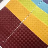 Straw Mat Design PU Leather for Making Shoes Sandals Heels