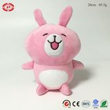 Pink Bunny Plush Stuffed Foam Beads Soft Keychain with Sucker