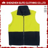 Reflective Safety Yellow Navy Blue Polar Fleece Work Vest