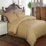 Hotel 40s Cotton Satin Stripe Bedsheet Sets in Stock (DPF1060)
