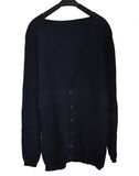 100%Cotton Women Deep V Cardigan Long Knitting Sweater with Button