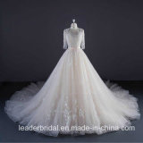 3/4 Sleeves Wedding Dress Real Photos Custom Lace Bridal Ball Gown Ya116