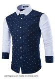 Classical Mens Long Sleeve Fit Shirt with Custom Print Logo