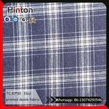Cotton Polyester Check Pattern Printed Jean Fabric 11oz
