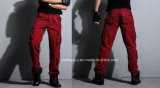 New Design Mens Red Cotton Cargo Pants