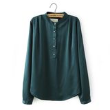 OEM Model Blouse for Uniform Long Sleeve Women Blouse