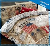 Vintage American Images Printed Polyester Duvet Cover Set