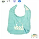 Light Blue Baby Bib with Silkscreen Printing Logo