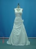 Real Sample Beaded off Shoulder with Flower Wedding Dresses (WD0161)