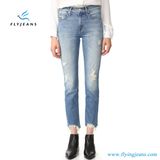 Fashion Distressed Faded Women Ankle Denim (Jeans E. P. 326)