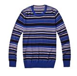 Custom Striped Round Neck Knit Man Jumper Sweater