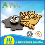 Custom Whale Shape Metal Hard Enamel Pin Badges No Minimum