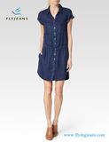 Soft Dark Denim Women Jeans Dress (e. p. 524)