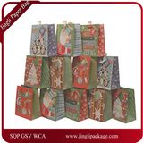 Glitter Accents Christmas Gift Bags, Paper Gift Bag, Paper Bag, Gift Bag, Kraft Paper Bag