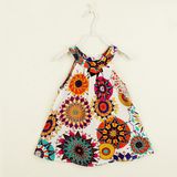 Children Clothes Condole Belt Broken Flower Dress of The Girls