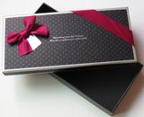 Silver Hot Stamping Scarf Packaging Box with Ribbon