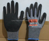 13G Hppe Liner Latex Coated Cut Resistance Work Glove