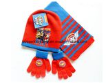 China Factory OEM Produce Customized Logo Acrylic Knitted Jacquard Beanie Scarf Gloves Set