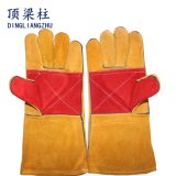 Long Leather Reinforced Heat Resistant Welding Gloves for Welders