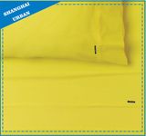 Solid-Style: Bright Yellow Cotton Bed Sheet