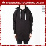 Wholesale Blank High Quality Custom Pullover Black Cotton Hoodie (ELTHSJ-1028)