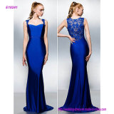 Trumpet Mermaid Sweep Brush Train Jersey with Beading Crystal Evening Dress