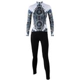 Long Sleeve Women Sports Wears Set Folk Patterned Fashion Customized Cycling Jersey