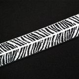 Animal Print Soft Plush Jacquard Folding Elastic as Diaper Binding Tape