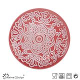 Special Design Red Ceramic Salad Plate