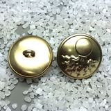 Custom Embossed Logo Metal Brass Shank Button