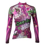 Customized Fantastic Motif Women's Long Sleeve Shirt Cycling Jerseys Breathable Anti-Static