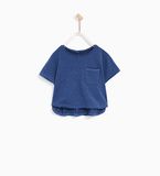 Custom Lovely Girl's T Shirt with Pocket Decoration