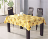 Factory Wholesale Cheap and Strong PVC Printed Tablecloth with Flannel Backing