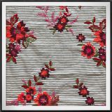 Cotton Striped Embroidery Polyester Yarn Dyed Embroideried Fabric