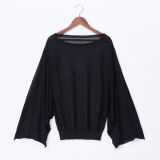 Fashionable Knitted Sweater with Different Pattern for Ladies -3