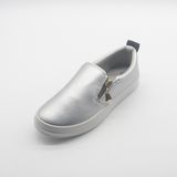 Spring Footwear PU Women Flat Shoes with Zipper
