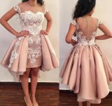 Cocktail Prom Dresses Lace Satin Short Homecoming Evening Dress Ld15267